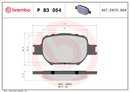 Brembo Brake Pad Set - P83054