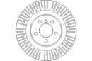 Disctech Brake Disc (Single) - Fits Land rover, Mercedes-benz - ABD3167 - Front Axle