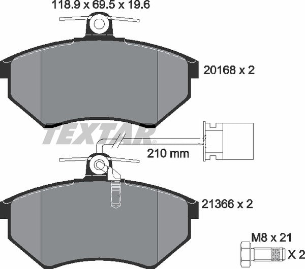 Textar Brake Pad Set - 2016805