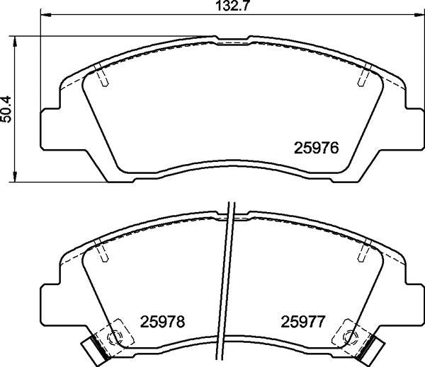 Mintex Brake Pad Set fits -Hyundai MDB3715 (also fits other vehicles)