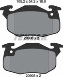 Citroën Peugeot, Brake Pad Set - Textar 2090602