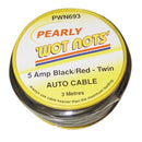 Wot-nots Wiring Cable Twin 5A x 3m Red/Black - PWN693