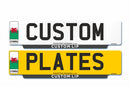 Pair of Standard Lipped Eco Number Plates 520 X 127 Cymru