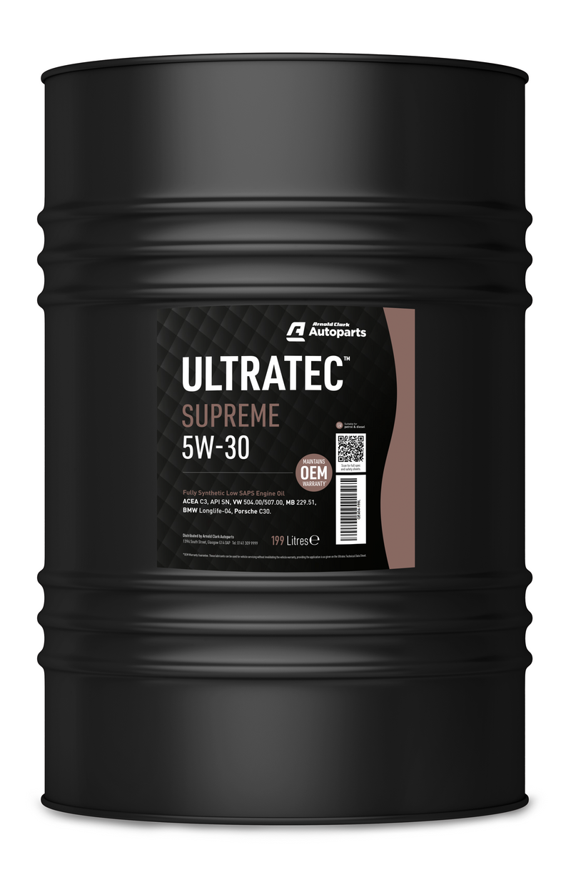 Ultratec Supreme 5W30 - 199 Litre Barrel Engine Oil