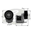 Gates DriveAlign Tensioner Pulley - T38439