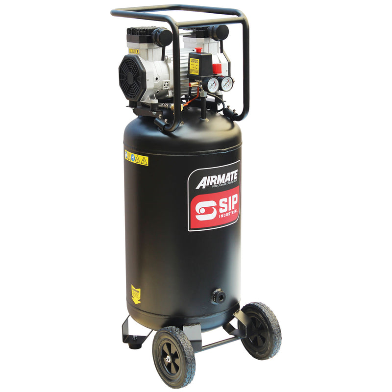 SIP DD 3hp 100ltr Low Noise Oil-Free Vertical Direct Drive Compressor