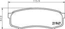 Mintex Brake Pad Set fits -Mitsubishi Toyota MDB1696 (also fits other vehicles)