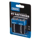 Draper PP3 (9V) Batteries - Pack Of 2 - 03983