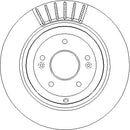 Disctech Brake Disc (Single) - Fits Jaguar, Kia - ABD3826 - Rear Axle