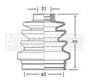 First Line Cv Joint Boot Kit  - FCB2687 fits Ford - Inner