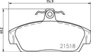 Mintex Brake Pad Set fits -MG Rover MDB1419 (also fits other vehicles)