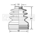 First Line Cv Joint Boot Kit  - FCB2787 fits Toyota Avensis - Inner