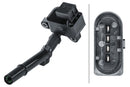 HELLA 5DA 358 168-341 Ignition Coil - 12V - 2-pin connector - Bayonet