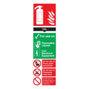 CO2 Fire Extinguisher Sign - Rigid Polypropylene - 300mm x 100mm - FFR02124R
