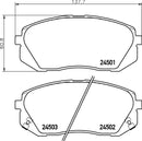 Mintex Brake Pad Set fits -Hyundai Kia MDB2865 (also fits other vehicles)