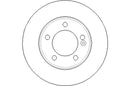 Disctech Brake Disc (Single) - Fits Kia, Nissan - ABD2325 - Rear Axle