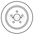 Borg & Beck Brake Disc Pair  - BBD4764 fits Subaru Legacy 03-
