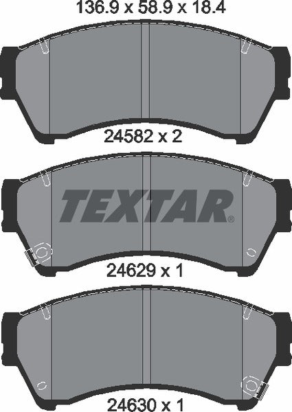 Mazda, Brake Pad Set - Textar 2458202