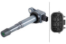 HELLA 5DA 358 057-691 Ignition Coil - 3-pin connector - Bolted