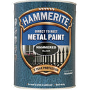 Hammerite Direct To Rust Metal Paint - Hammered Black - 5 Litre - 5084796