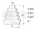 First Line Cv Joint Boot Kit  - FCB1001 fits Stretch CV Boot Kit