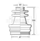 Borg & Beck Cv Joint Boot Kit  - BCB2417 fits Rover Group/GM - Inner