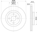 Mintex Brake Discs fits -Toyota V356:5 MDC2763 (also fits other vehicles)