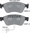 Textar Brake Pad Set - 2389601