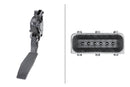 HELLA 6PV 009 765-701 Sensor, accelerator pedal position - for left-hand drive vehicles - 6-pin connec