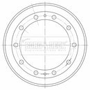 Borg & Beck Brake Drum - BBR32561