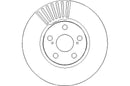 Disctech Brake Disc (Single) - Fits Subaru, Toyota - ABD2244 - Front Axle