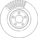 Disctech Brake Disc (Single) - Fits Ford usa - ABD4080 - Rear Axle