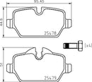 Mintex Brake Pad Set fits -Mini MDB3131 (also fits other vehicles)