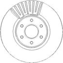 Disctech Brake Disc (Single) - Fits Mercedes-benz, Opel - ABD3866 - Front Axle