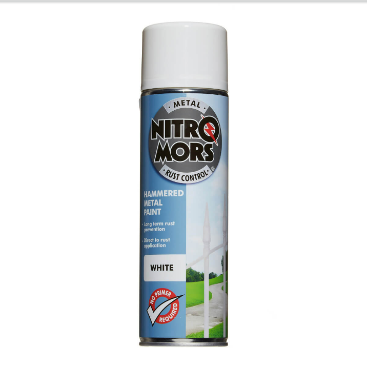 Nitromors Anti-Rust Hammered Metal Paint White 500ml - TETNOW500