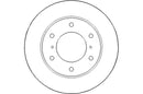 Disctech Brake Disc (Single) - Fits Mitsubishi, Nissan - ABD2209 - Front Axle