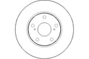 Disctech Brake Disc (Single) - Fits Skoda, Toyota - ABD2084 - Front Axle