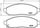 Mintex Brake Pad Set fits -Nissan MDB2715 (also fits other vehicles)