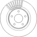 Disctech Brake Disc (Single) - Fits Jaguar, Nissan - ABD3385 - Front Axle