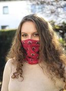 VW T1 Bus Tube Scarf - Vintage Logo/Rot