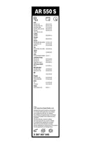 Bosch Aerotwin Front Wiper Blade Set - 550/530mm - AR550S