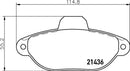 Mintex Brake Pad Set fits -Fiat Zastava MDB2484 (also fits other vehicles)