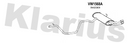 Klarius VW1568A - Box With Tail Pipe  - Fits Volkswagen Tiguan