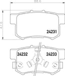 Mintex Brake Pad Set fits -Honda MDB2710 (also fits other vehicles)