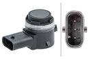 HELLA 6PX 358 141-271 Sensor, parking distance control - angled - 3-pin connector - Plugged