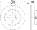 Mintex Brake Discs fits -Suzuki V258:6 MDC2267 (also fits other vehicles)
