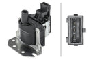 HELLA 5DA 358 168-521 Ignition Coil - 12V - 3-pin connector - Bolted