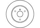 Disctech Brake Disc (Single) - Fits Mitsubishi, Smart - ABD2721 - Front Axle