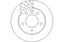 Disctech Brake Disc (Single) - Fits Alfa romeo, Mercedes-benz - ABD3025 - Front Axle