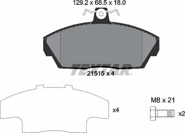 Textar Brake Pad Set - 2151504
